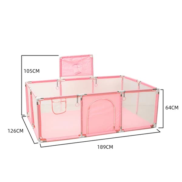 Baby Legeplads, Stor Størrelse, Tegneserie Design,Pink ingen Fodboldmål