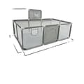 Miniatyrbillede 1 af 2: Babylegeplads, rummelig 3,6 m² område, holdbar stofkonstruktion,lys grå uden net-L