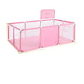 Miniatyrbillede 1 af 2: Baby Legeplads, Børns Sikkerhedshegn, Baby Bold Pool,Pink rektangel