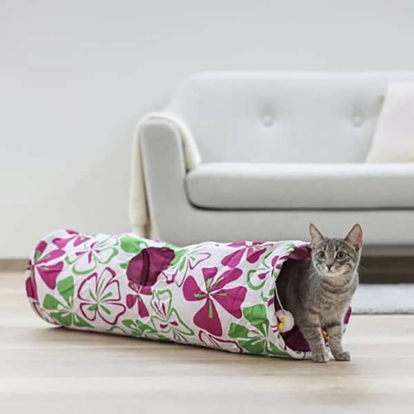 KERBL Tunnelblomma Ø25cmx90cm - Vit - För katter