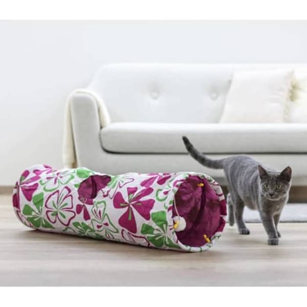 KERBL Tunnelblomma Ø25cmx90cm - Vit - För katter