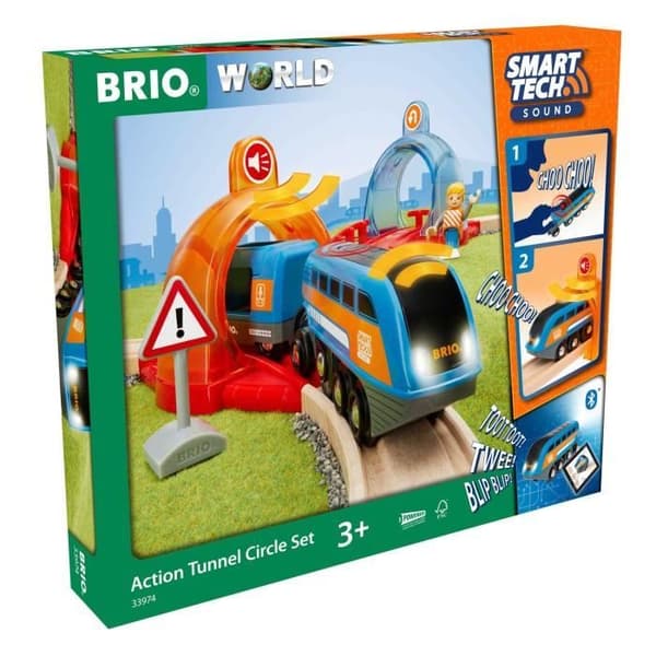 BRIO WORLD SMART TECH SOUND ACTION TUNNEL KIT FÖR BARN FRÅN