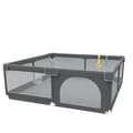Miniatyrbillede 1 af 2: Børnesikker Legegrind, Flere Størrelser Tilgængelige, Stilfulde Farvemuligheder,Mørkegrå 1,5x1,8M