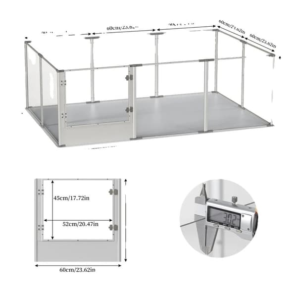 Klar Akryl Hundlekstuga, Rymlig Design 180x120x61cm, Stabil och Säker,180x120x61cm, XXL