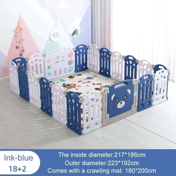 Babylegetelt, rummelig design, interaktive funktioner,18 og 2