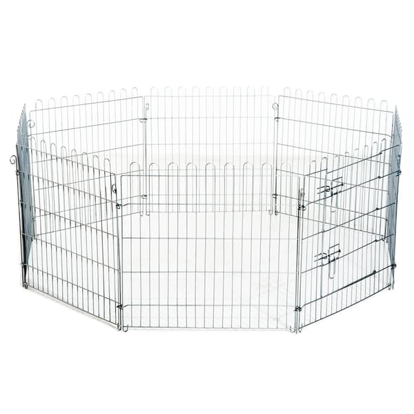 Pet Playpen, Konfigurerbart Design, Holdbar Konstruktion, Bekvem Adgang,Sølv