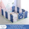 Miniatyrbillede 2 af 2: Baby Legeplads med Kravlemåtte, Blækblå, Forskellige Panelantal,14 og 2