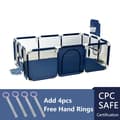 Miniatyrbillede 2 af 2: IMBABY Legegrind, Rummelig Design 107*235*129 cm, Holdbart Plastmateriale,Blå-L