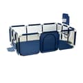 Miniatyrbillede 1 af 2: IMBABY Legegrind, Rummelig Design 107*235*129 cm, Holdbart Plastmateriale,Blå-L