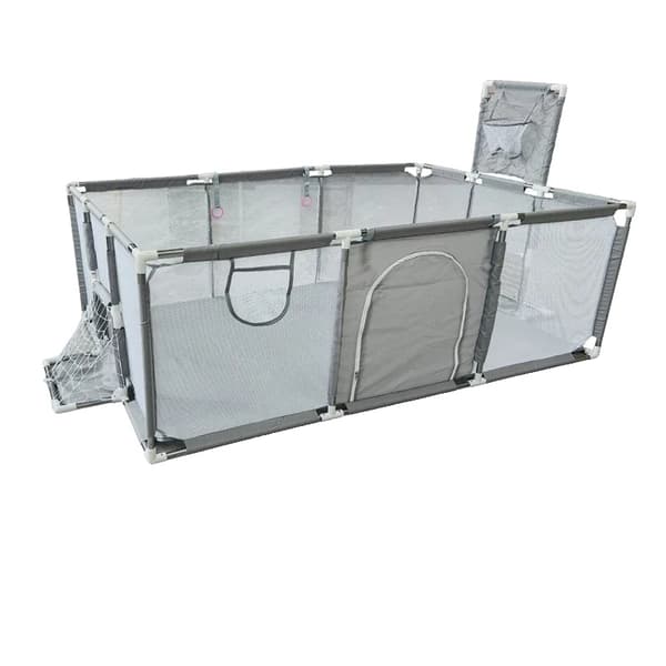 IMBABY Legegrind, Rummelig Design 107*235*129 cm, Holdbart Plastmateriale,Lys grå-L