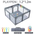 Miniatyrbillede 2 af 2: Baby Legetelt, Sikker Legeplads, Interaktiv Boldfunktion,grå 120X120
