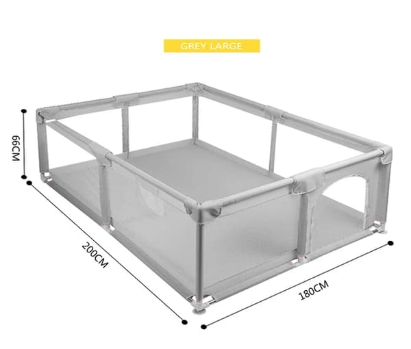 Baby Legeplads, Store Pools, Gratis Forsendelse, Grå 180 200cm