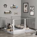 Miniatyrbild 2 av 2: Pet Playpen, Akryl Design, Säker för Små Djur, Mångsidig Konfiguration,L (133x133x80.5cm ), GRÅ