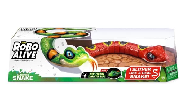 Robo Alive Slidhering Snake lyser rødt