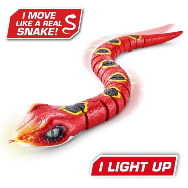Robo Alive Slidhering Snake lyser rødt