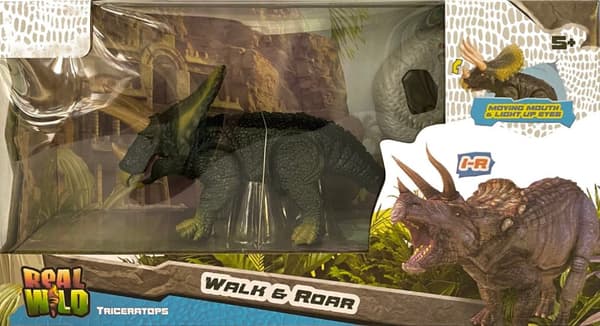Real Wild Walk & Roar Triceratops med håndbetjening