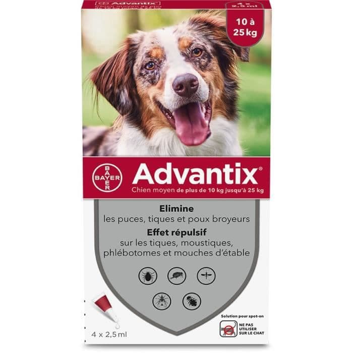 ADVANTIX 4 loislääkärin pipetit - Keskikokoisille koirille 10-25 kg