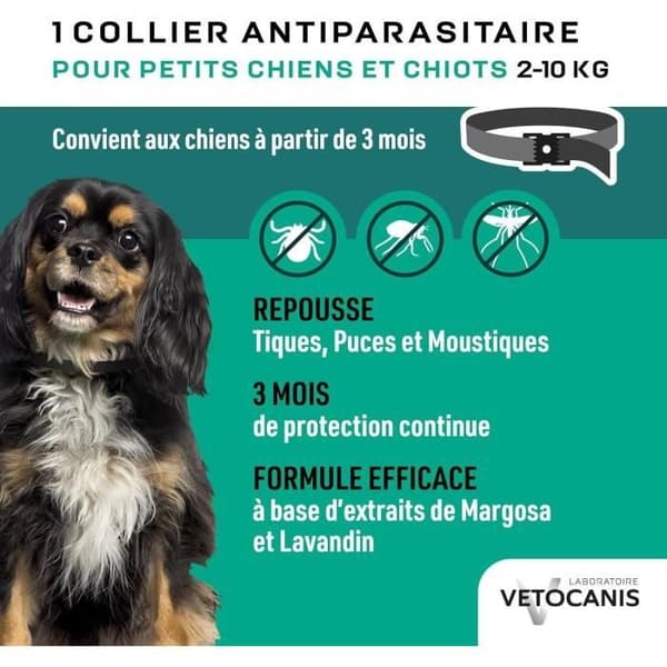 VETOCANIS Collier för skadedjursbekämpning - Liten hund