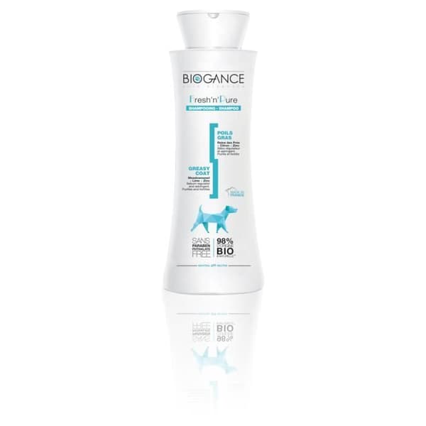 Biogance - Fresh'n'Pure Oilly Hair Shampoo för hundar - 250ml vitt och blått