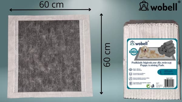 Absorberande hygieniska engångsmattor för hundkiss 60x60 40 st
