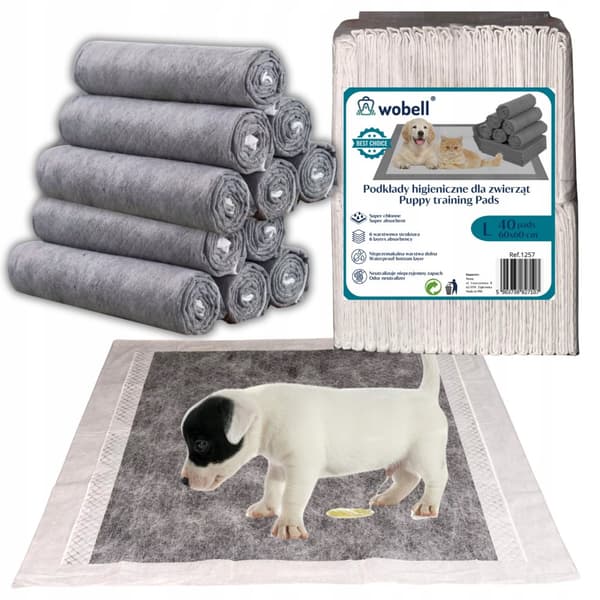 Absorberande hygieniska engångsmattor för hundkiss 60x60 40 st