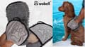 Miniatyrbild 3 av 7: Hund katt badhandduk snabbtorkande absorberande med fickor 60x22cm