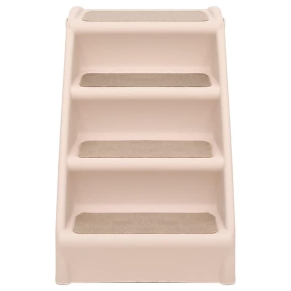 vidaXL Hundetrapp sammenleggbar kremhvit 62x40x49,5 cm
