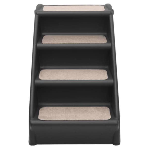 vidaXL Hundetrapp sammenleggbar svart 62x40x49,5 cm