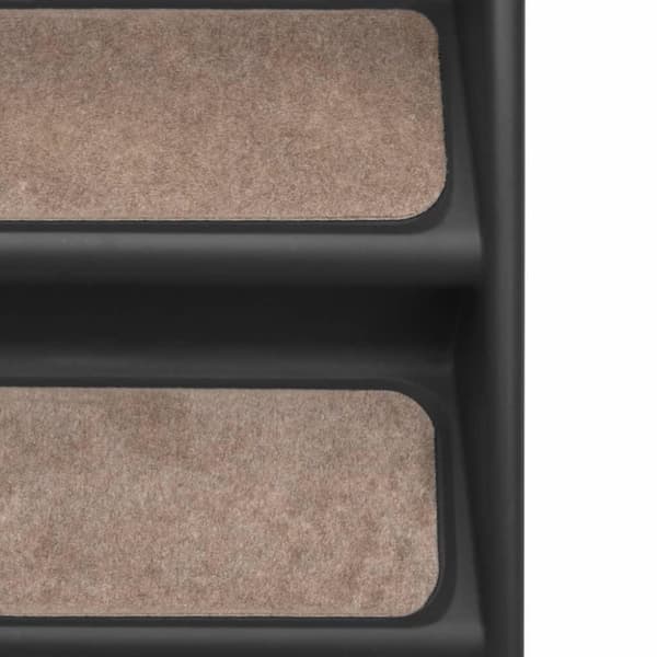 vidaXL Hundetrapp sammenleggbar svart 62x40x49,5 cm