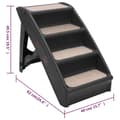 Miniatyrbilde 10 av 10: vidaXL Hundetrapp sammenleggbar svart 62x40x49,5 cm