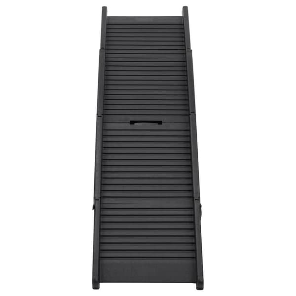 vidaXL Sammenleggbar hunderampe svart 153x40x12,5 cm plast