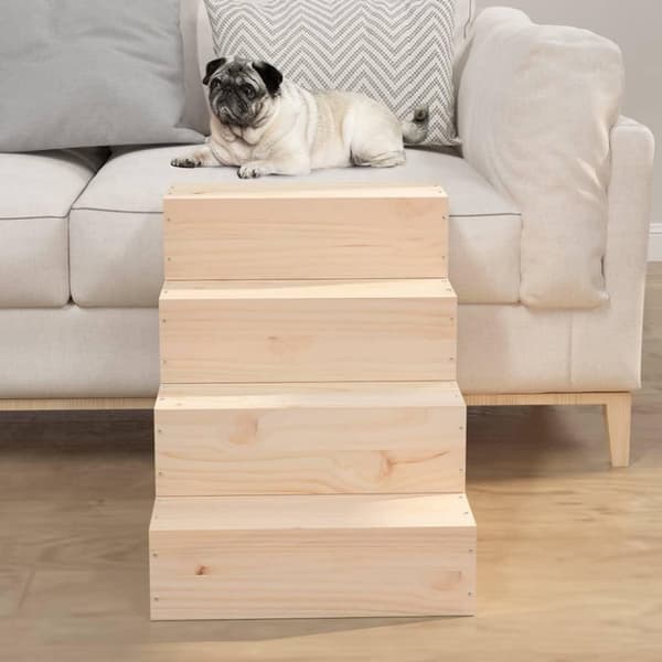 vidaXL Husdjurstrappa 40x49x47 cm massiv furu