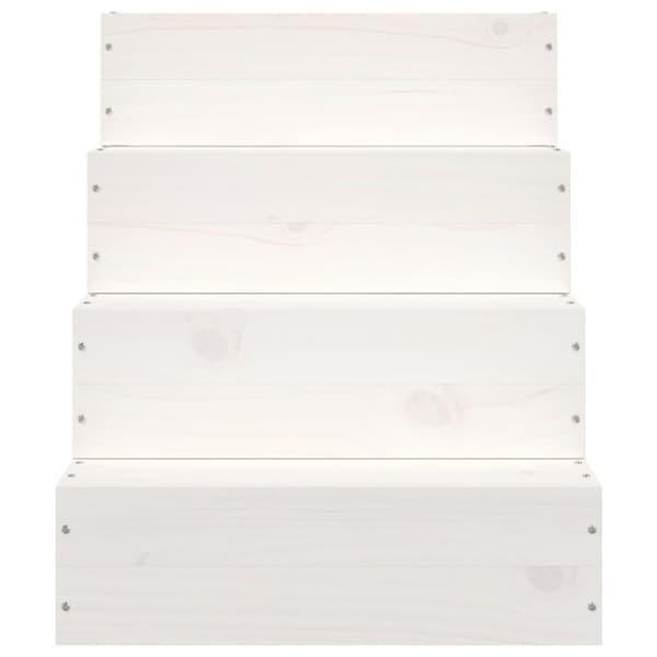 vidaXL Husdjurstrappa Vit 40x49x47 cm massiv furu