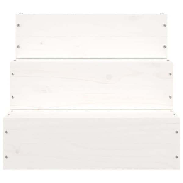 vidaXL Husdjurstrappa Vit 40x37,5x35 cm massiv furu
