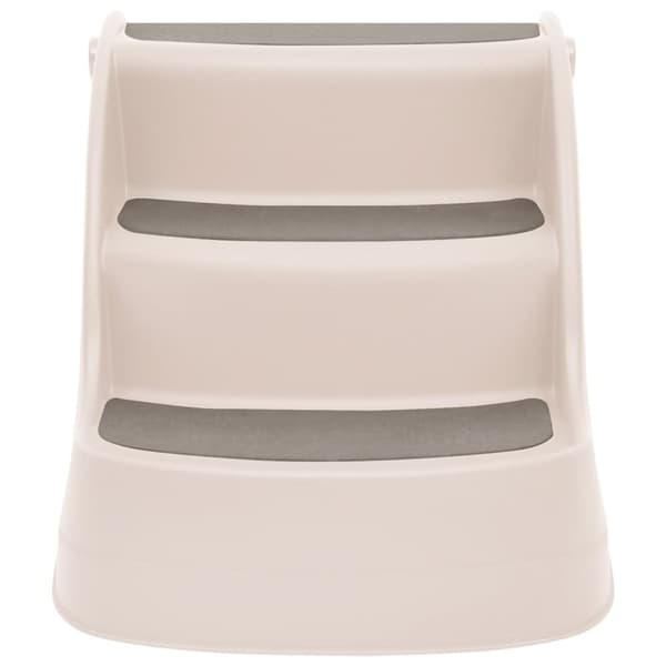 vidaXL foldbar hundetrappe 3 trin 50x38x38 cm plastik cremefarvet