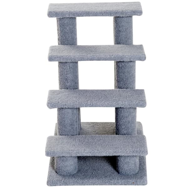 Rootz Dyretrappe - Grå - Spånplade, Plys - 25 cm x 16,92 cm x 23,62 cm