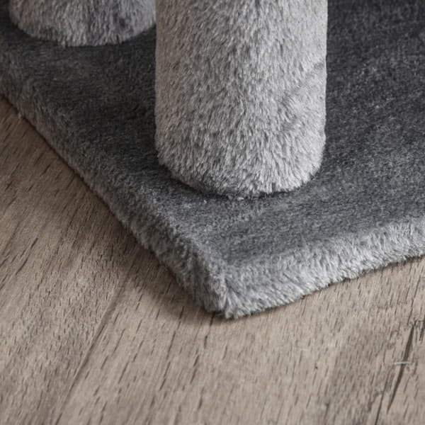 Rootz Pet Stairs - Grå - Spånplade, Plys - 17,71 cm x 15,74 cm x 18,89 cm
