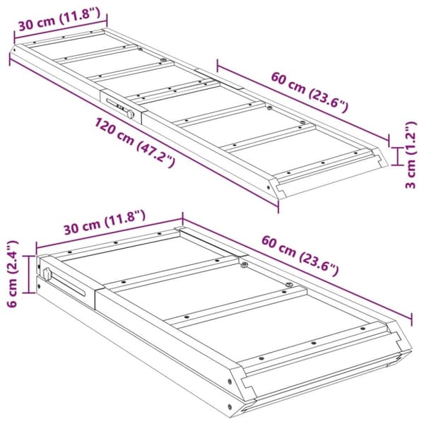 vidaXL Hundramp grön 120x30 cm massiv gran
