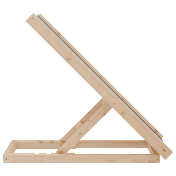 vidaXL Koiran ramppi harmaa 70x35 cm täysi kuusi