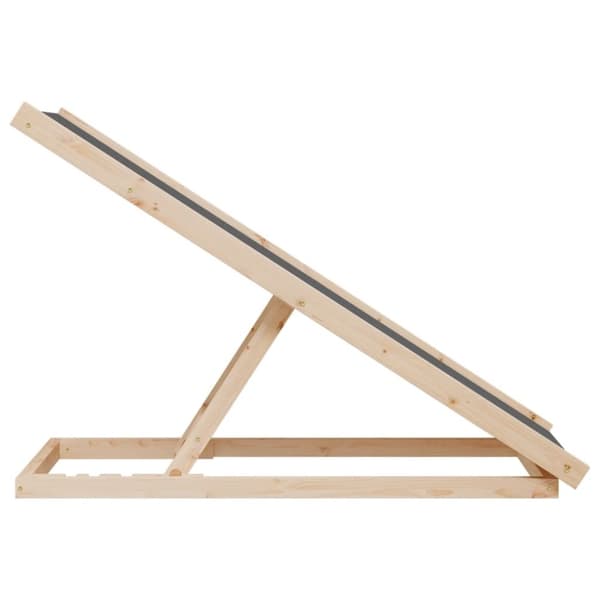 vidaXL Hunderampe grå 100x40 cm heltre gran