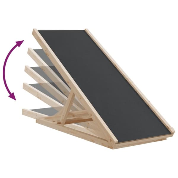 vidaXL Hunderampe grå 100x40 cm heltre gran
