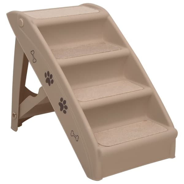 foldbar hundetrappe 62x40x49,5 cm brun