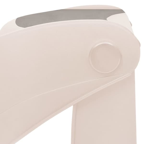 foldbar hundetrappe 3 trin 50x38x38 cm plastik cremefarvet