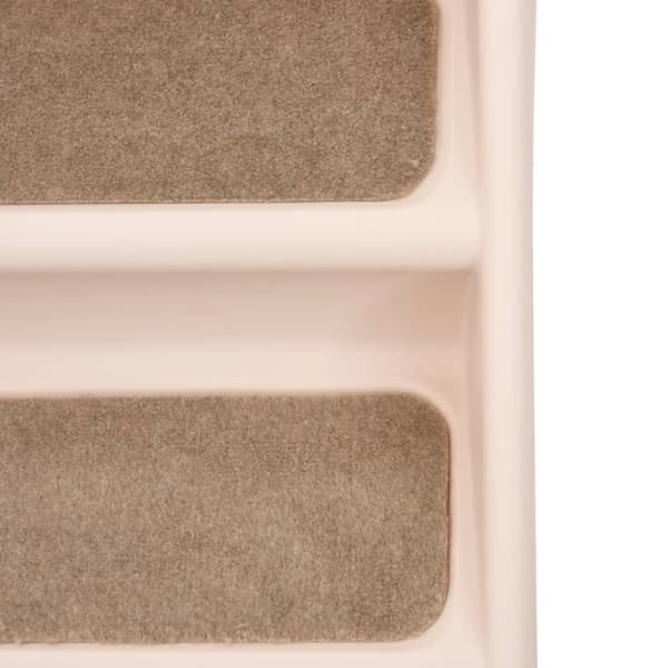vidaXL Hopfällbar hundtrappa gräddvit 62x40x49,5 cm -  Trappor & ramper för husdjur