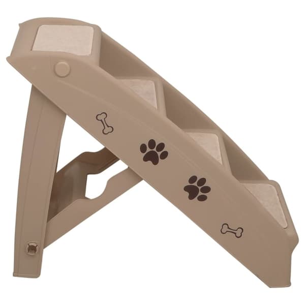 vidaXL foldbar hundetrappe 62x40x49,5 cm brun -  Trapper og ramper til kæledyr