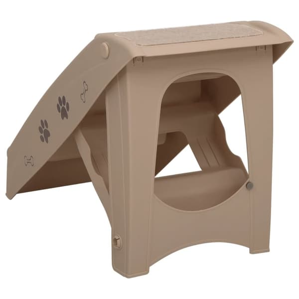 vidaXL foldbar hundetrappe 62x40x49,5 cm brun -  Trapper og ramper til kæledyr