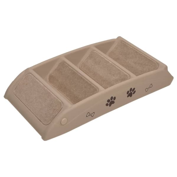 The Living Store Hopfällbar hundtrappa brun 62x40x49,5 cm -  Trappor & ramper för husdjur