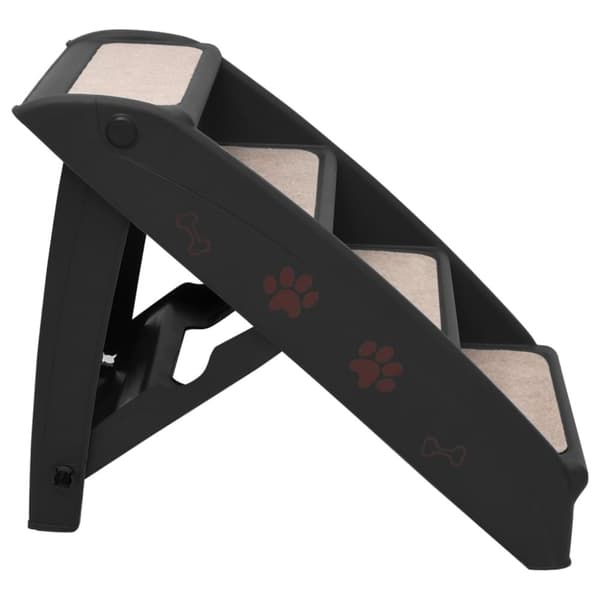 The Living Store foldbar hundetrappe 62x40x49,5 cm sort -  Trapper og ramper til kæledyr