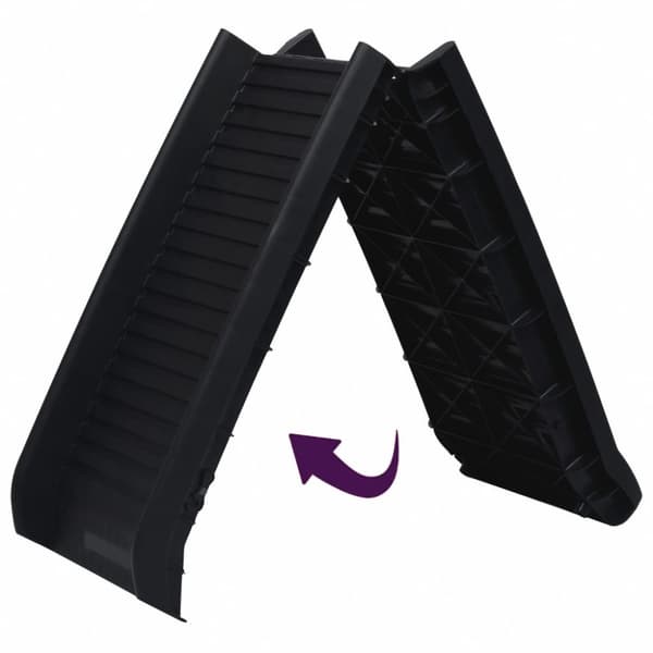 Trapper og ramper til kæledyr - Living foldbar hunderampe 155,5x40x15,5 cm sort