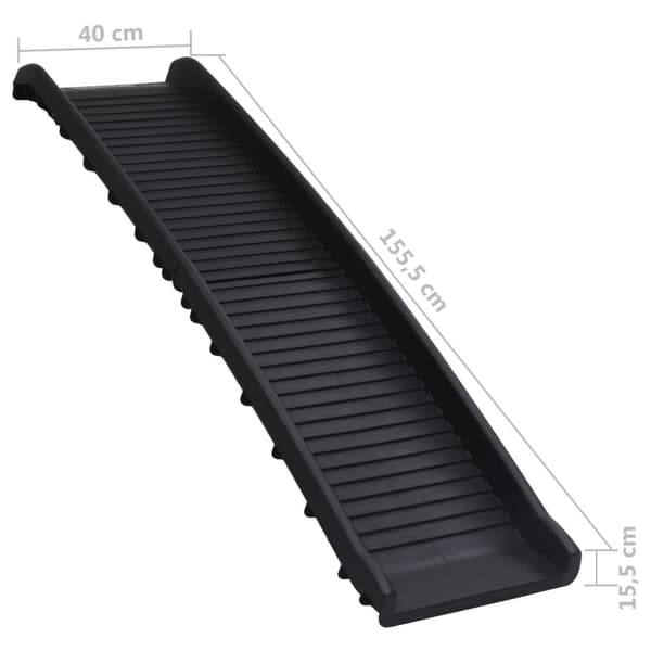 Trapper og ramper til kæledyr - Living foldbar hunderampe 155,5x40x15,5 cm sort